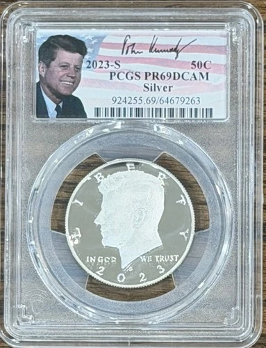 2023 S Silver Proof Kennedy Half Dollar PCGS PR69DCAM