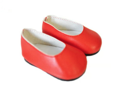 Red Slip On Dress Shoes Fits 18'' American Girl Doll Clothing Shoes