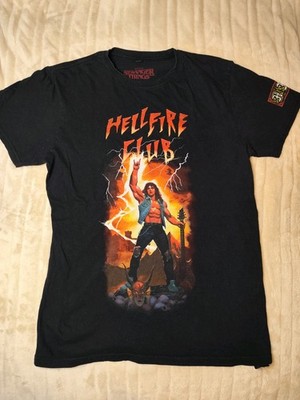 Stranger Things Netflix Hellfire Club Eddie Munson T-Shirt Größe M