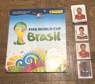 2014 PANINI WORLD CUP BRAZIL PARTIAL STICKER ALBUM w 11 FOIL 120 MORE STICKERS