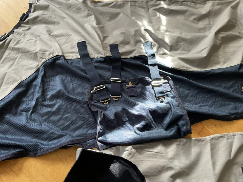 HKM Regenfeste Fliegendecke Modell RAIN mit Halsteil 155cm NAGELNEU - Bild 2 von 4