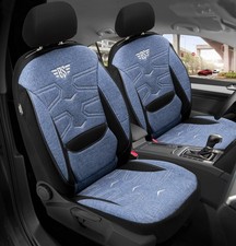 Schonbezüge Sitzbezüge für VW Touran 2 Bj ab 2015 in Schwarz/Blau KT306