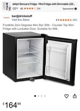 Bar@drinkstuff ChillQuiet Silent Mini Fridge - 24l, Black