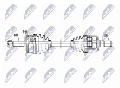 Original NTY Antriebswelle NPW-HY-636 für Hyundai
