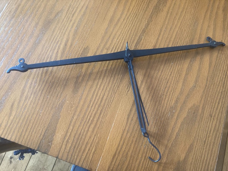 Antique iron balance scale 19 1/2" x 9 1/2" 