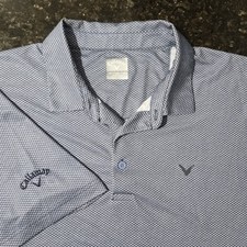 Callaway Opti Dri Stretch Performance Golf Polo Geometric All Over Pattern XL