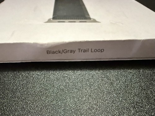 Apple Trail Loop Band for Watch Ultra - Black/Gray w/ Orange Tab M/L 49mm Sealed - Photo 6 sur 9