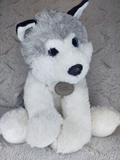 Aurora Gray White Husky Dog Plush Stuffed Animal Toy Barks Co.