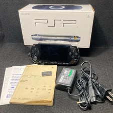 PSP - 1000 Black Console in Box SONY Region free TESTED OK from Japan