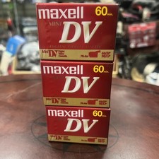 Lot of 3 Maxell Mini DV Digital Video Cassette Tape 60 Minute NEW