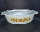 VINTAGE- Anchor Hocking Vegetable Pattern 1.5 Qt Casserole with Lid!