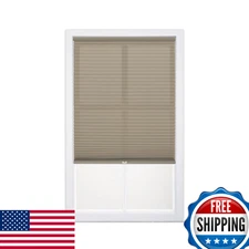 DEZ FURNISHINGS Cordless 1" LT Filtering Cellular Shade, 24"W x 72"H, Linen