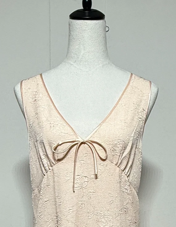 Vestido Camisón Jaclyn Smith Mediano Rosa Babydoll Repujado Floral Íntimo Foto 2 de 4