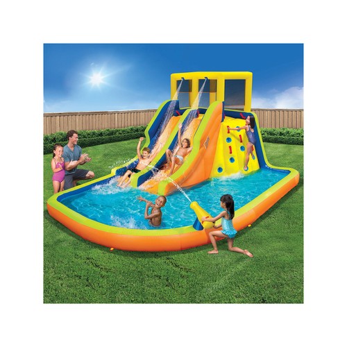 Banzai Double Drench Water Park, Inflatable Outdoor Backyard Water Slide Splash - Picture 4 of 6