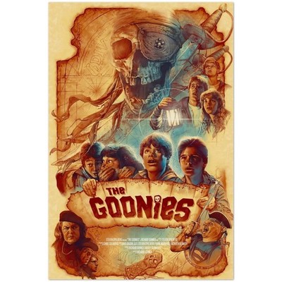 The Goonies Adventure Treasure Map Classic Movie Art Poster