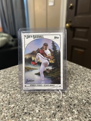 2023 TOPPS X BOB ROSS JOY OF BASEBALL SPENCER STRIDER Titanium White /35 Braves
