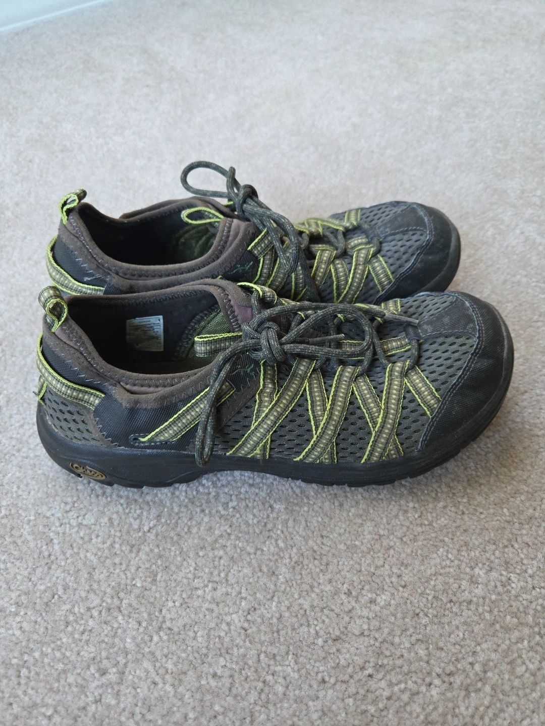 Chaco Outcross Evo 1 Men's Green Gray Trail Shoes Size 9.5