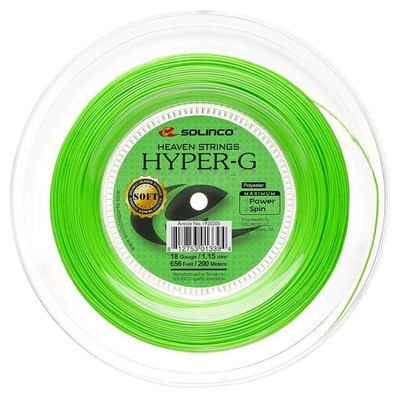 Solinco HYPER-G SOFT 18 1.15mm (green) 656ft 200m Tennis String Reel