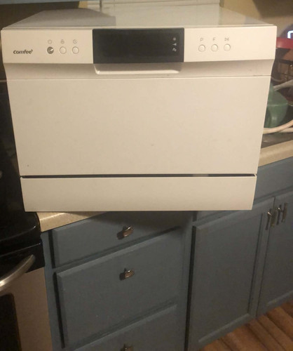 Comfee AEG FFB53600ZW White Countertop Dishwasher w/ Display Screen