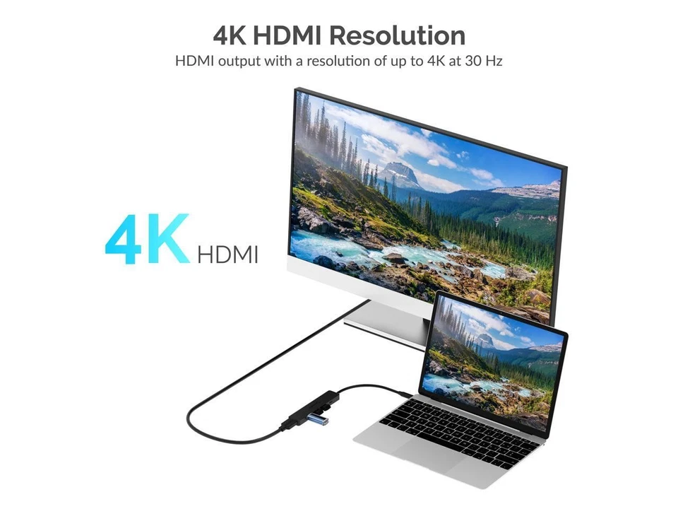 SABRENT Multi-Port USB Type-C Hub with 4k HDMI | Power Delivery (60 Watts) | 1 - Image 3 of 4
