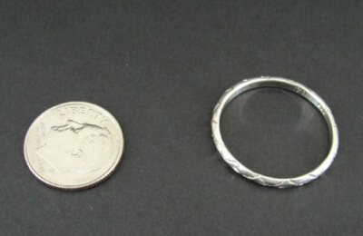【2点セット】nonnative × END RING 925 SILVER Ring Silver Band with Texture Indented Sterling 925 Size 11