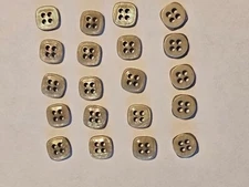 40 TINY Sew-through 4-hole Buttons 1/4 INCH PEARL?