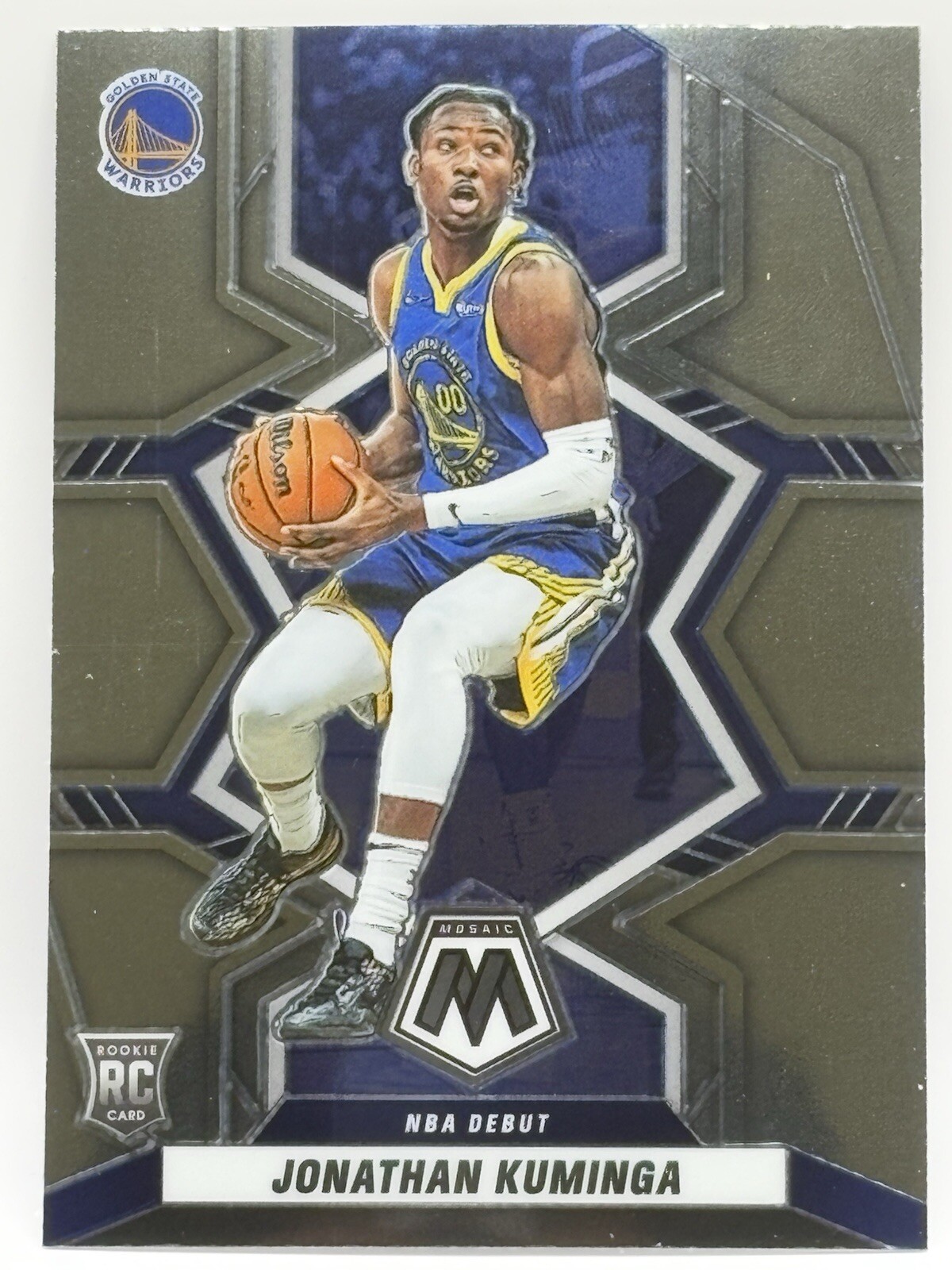 Jonathan Kuminga Rookie 2021-22 Mosaic NBA Debut Silver Prizm #268 (RC) Warriors