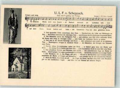 39904059 - U.L.F by Scheppach Mary statue forest chapel song card