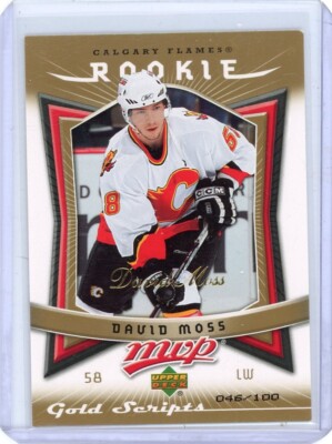 2007-08 Upper Deck MVP - David Moss #323 Rookie GOLD SCRIPT /100 - Calgary