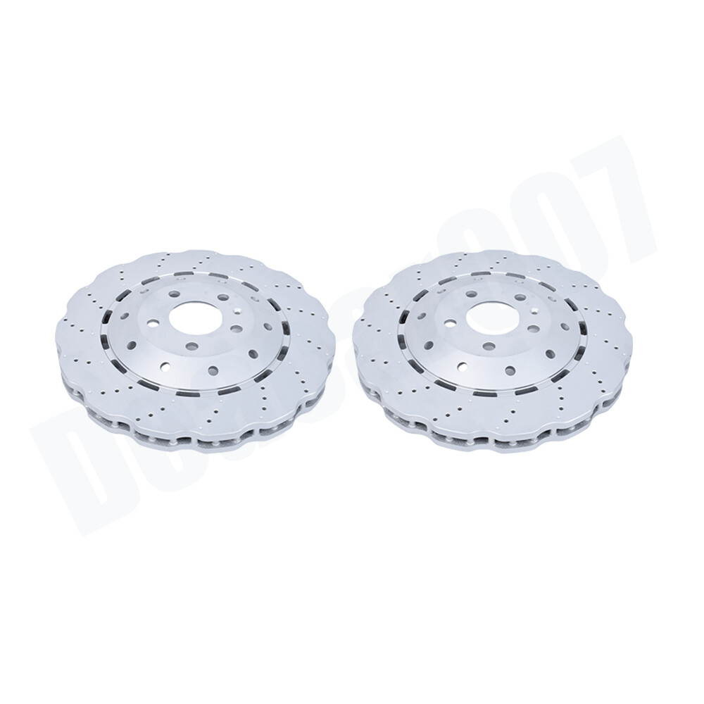 2X Front Brake Disc Rotors 365mm 8T0615301 For Lamborghini Huracan R8 Rs5