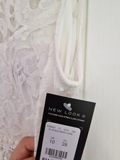 New Look White Lace Summer Dress Size 10 With Tags