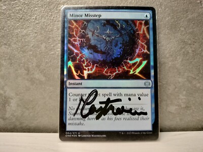 MTG FOIL Minor Misstep Signed Lorenzo Mastroianni