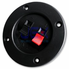 Round Recessed Speaker Sub Terminal Plate/Cup with Spring Loaded Push Tabs