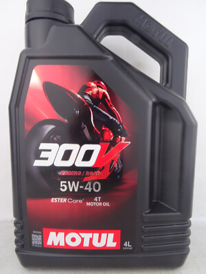 Motul 300V 5W40 4Liter Road Racing Ester Core 4T Factory Line 5W-40 neues Design