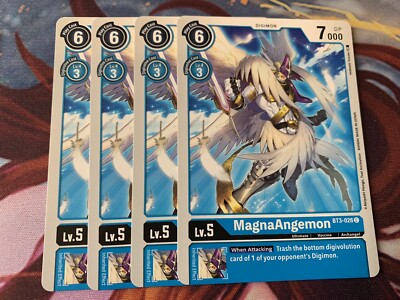 order X4♡ Digimon TCG Singles - MagnaAngemon x4 - BT3-026 - Common - NM