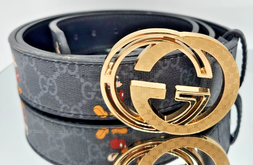 AUTHENTISCHER Gucci Disney Mickey Mouse schwarzer Ledergürtel hergestellt in Italien - Bild 3 von 13