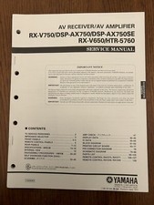 Yamaha RX-V750 DSP-AX750 AV Receiver Amplifier Service Manual OEM Vintage