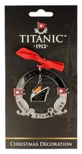 White Star Line RMS Titanic 1912 Christmas Metal Decoration