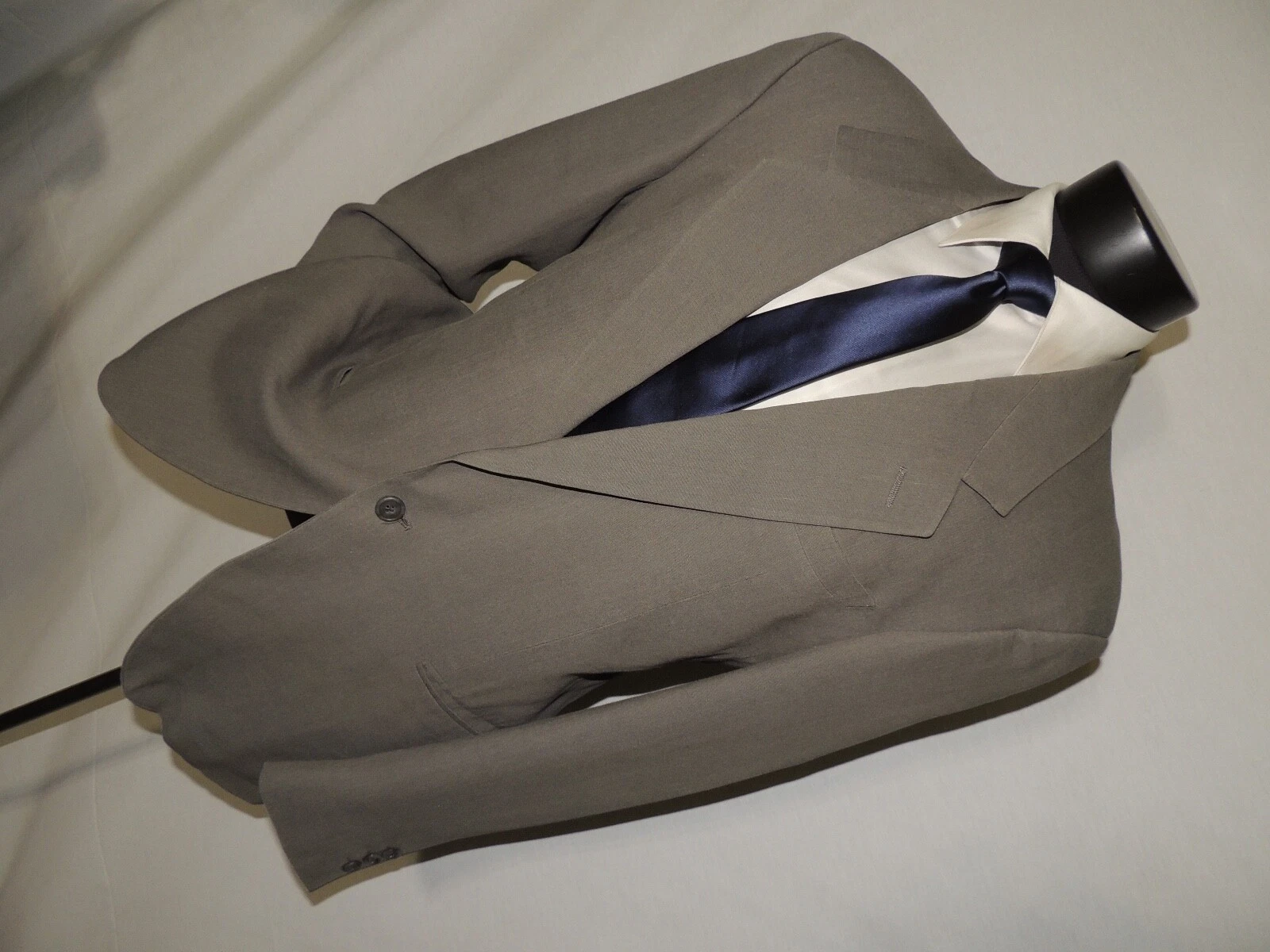 Gianni Versace cappotto giacca lino uomo vintage anni 80 verde chiaro taglia 40 corto