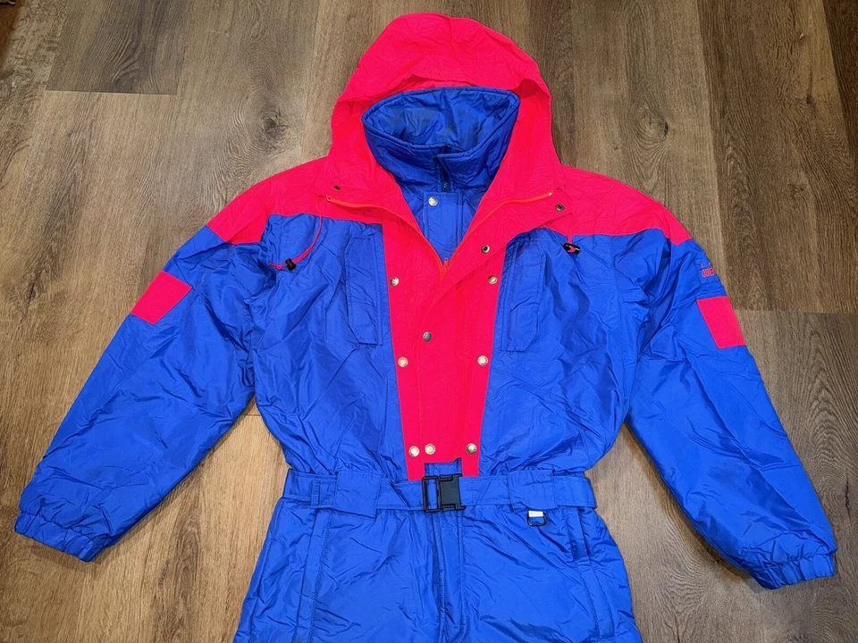 Obermeyer Ski Suit One Piece Snowsuit Cyclone Snow Bib Vtg 80s 90s Mens Large - Image 4 of 4