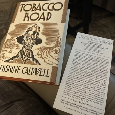 TOBACCO ROAD Erskine Caldwell First Edition Library FEL MINT PRISTINE HBDJ  NICE