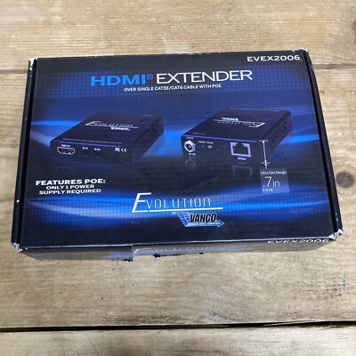 Vanco Evolution EVEX2006 Ultra Slim HDMI Single Cat5e/6 Extender W/PoE