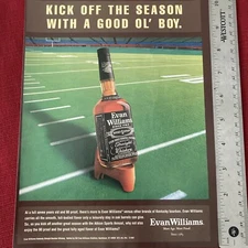 Evan Williams Whiskey Football Theme 1997 Print Ad