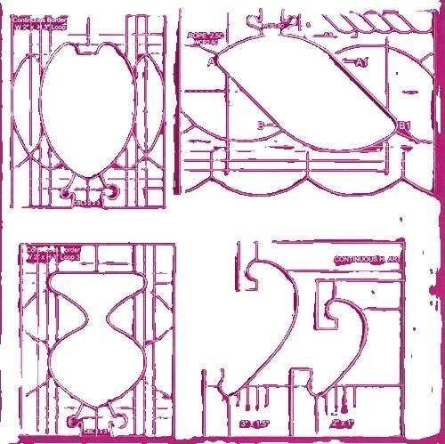 Gobernantes de costura de acrílico