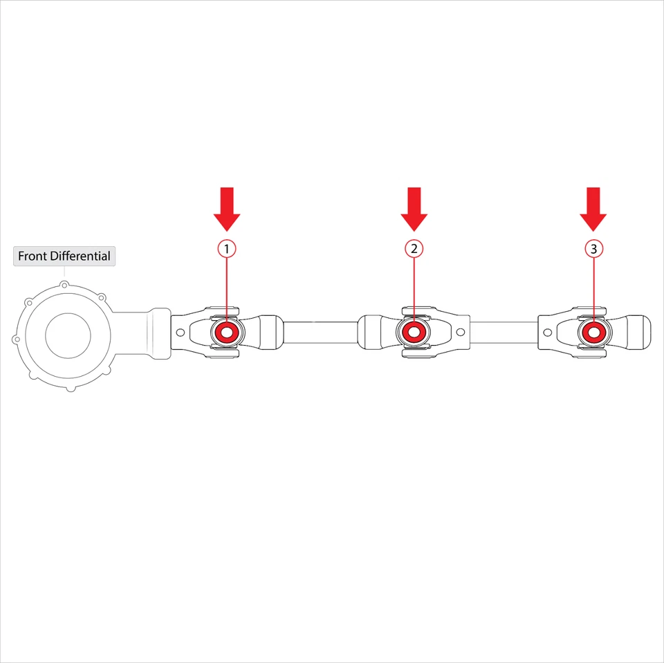 Kit de junta en U para eje de transmisión Suzuki Eiger 400 LT-F400F 4X4 2002-2007 Foto 3 de 4
