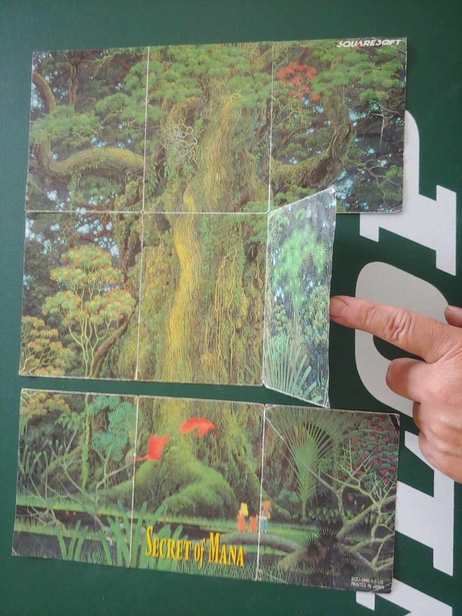 SECRET OF MANA Super Nintendo SNES Game 1991 Original Poster / Map