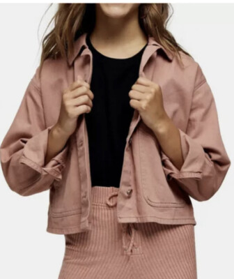 rose pink denim jacket