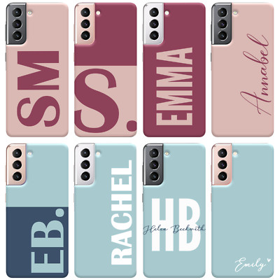 Personalisierte Handyhülle mit individuellem Namen Silikon Cover für Samsung S20 S24 S23 S22