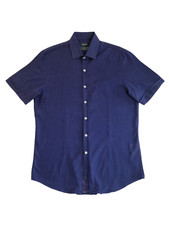 Camicia da uomo mezza manica Fred Perry blu