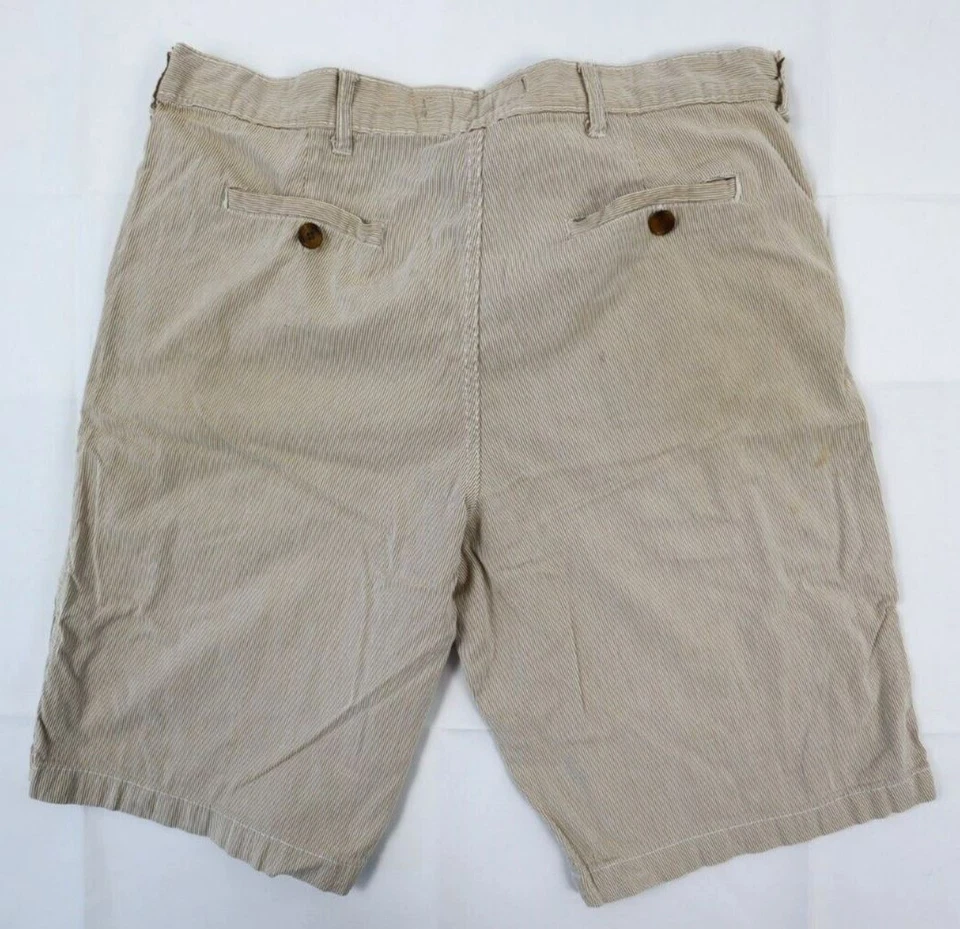 Pantalones Cortos Chinos PD&C Para Hombre 34 A Rayas 10" Entrepierna Tiro Medio Algodón Playa Informales Foto 2 de 4